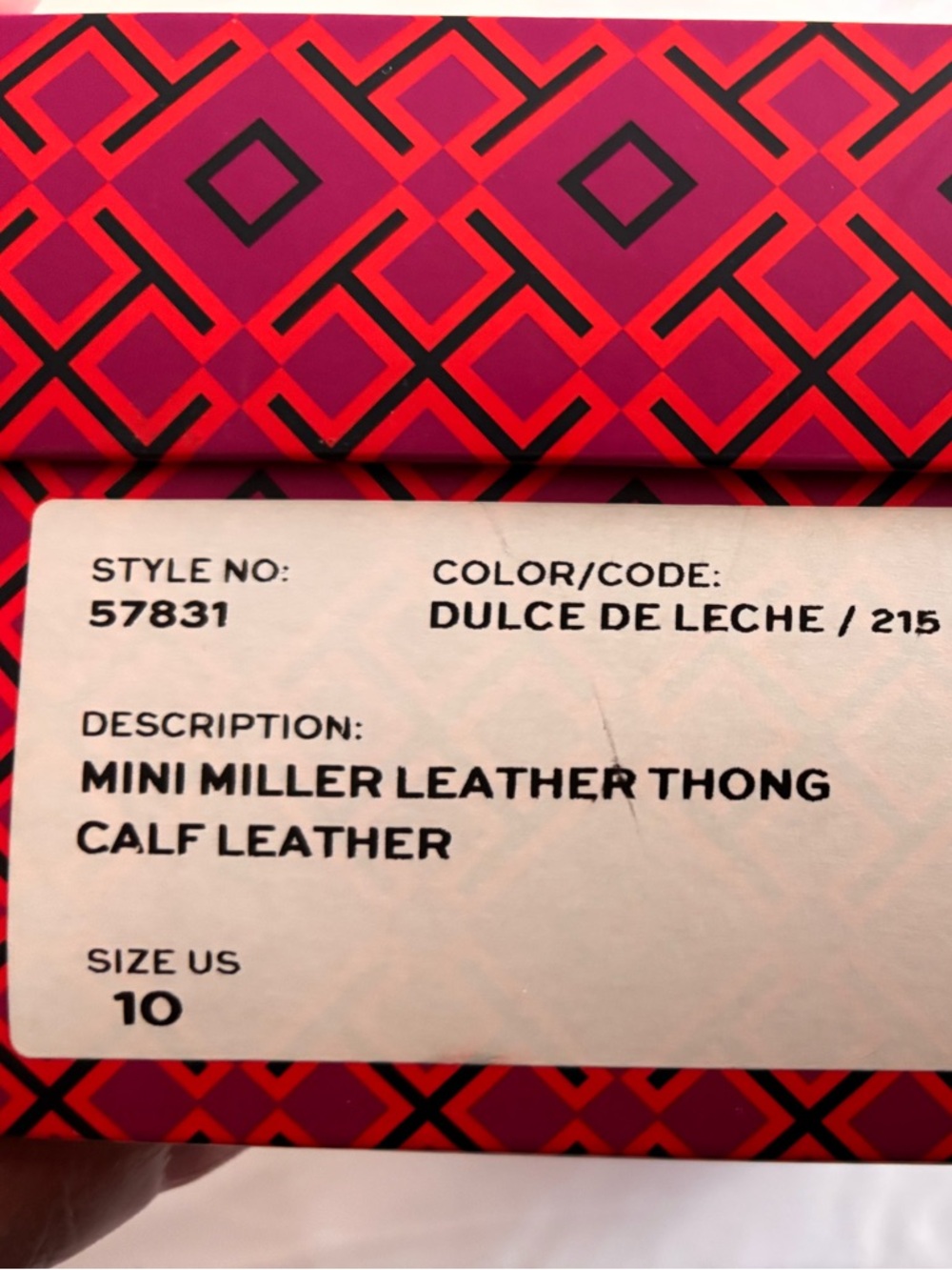 Tory Burch Mini Miller Leather Thong Sandals with Gold Logo. Dulce de Leche. - Picture 11 of 11
